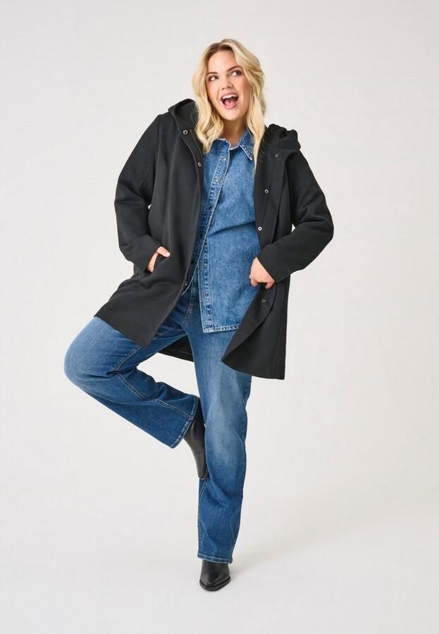 ONLY CARMAKOMA PLUS SIZE lange jas met capuchon model 'CARSEDONA LIGHT COAT' - Foto 5