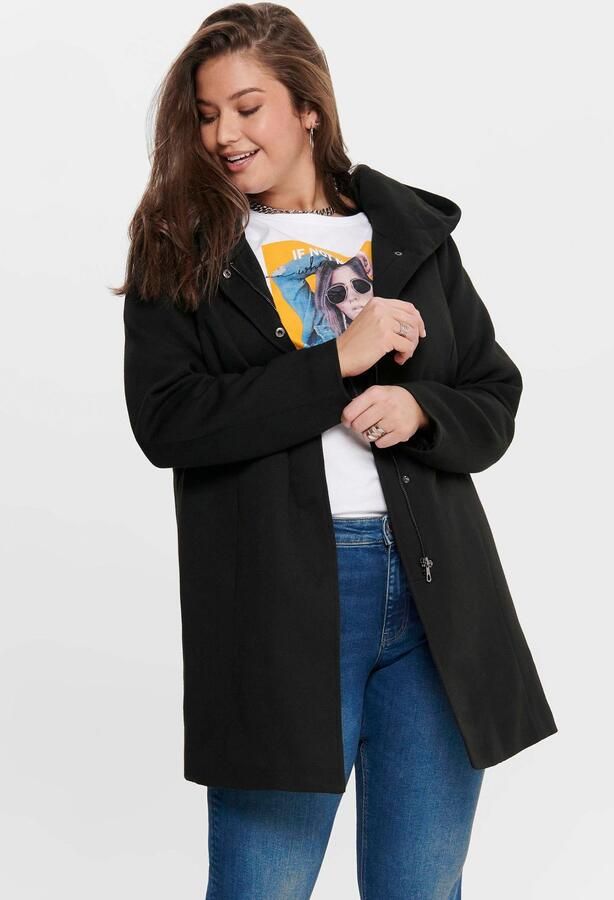ONLY CARMAKOMA PLUS SIZE lange jas met capuchon model 'CARSEDONA LIGHT COAT' - Foto 6
