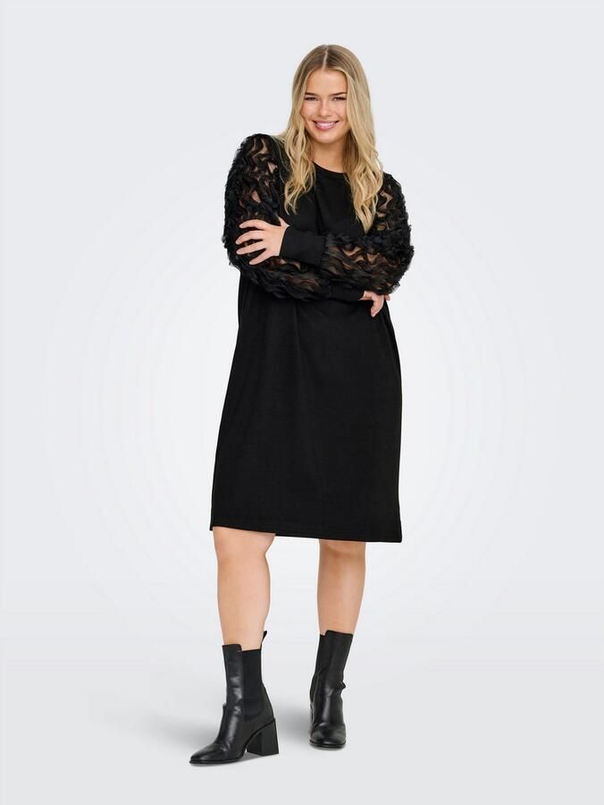 ONLY CARMAKOMA Mini-jurk CARAMIRA L S O-NECK ABK DRESS JRS - Foto 2