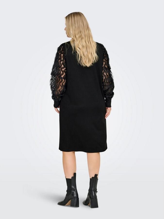ONLY CARMAKOMA Mini-jurk CARAMIRA L S O-NECK ABK DRESS JRS - Foto 4