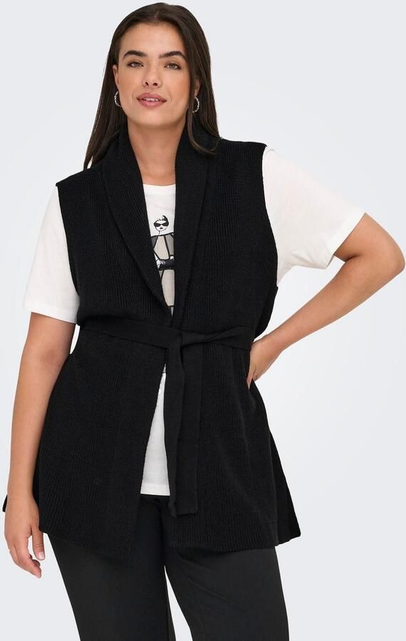 ONLY CARMAKOMA Mouwloos vest CARKATIA SL RIB WRAP VEST KNT - Foto 6