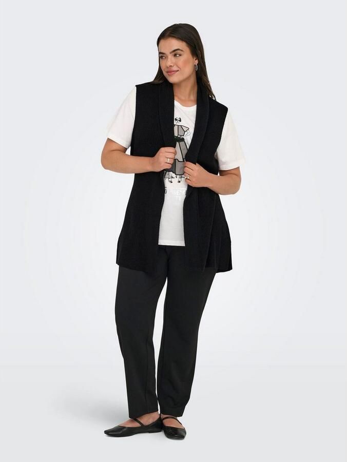 ONLY CARMAKOMA Mouwloos vest CARKATIA SL RIB WRAP VEST KNT - Foto 3