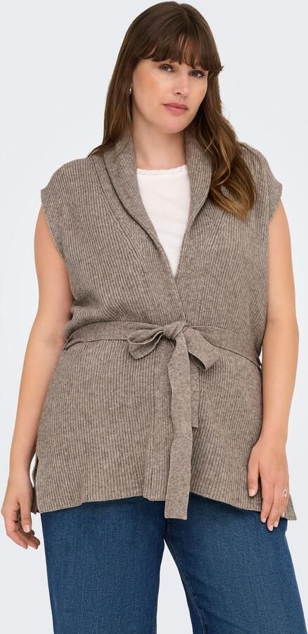 ONLY CARMAKOMA Mouwloos vest CARKATIA SL RIB WRAP VEST KNT - Foto 6