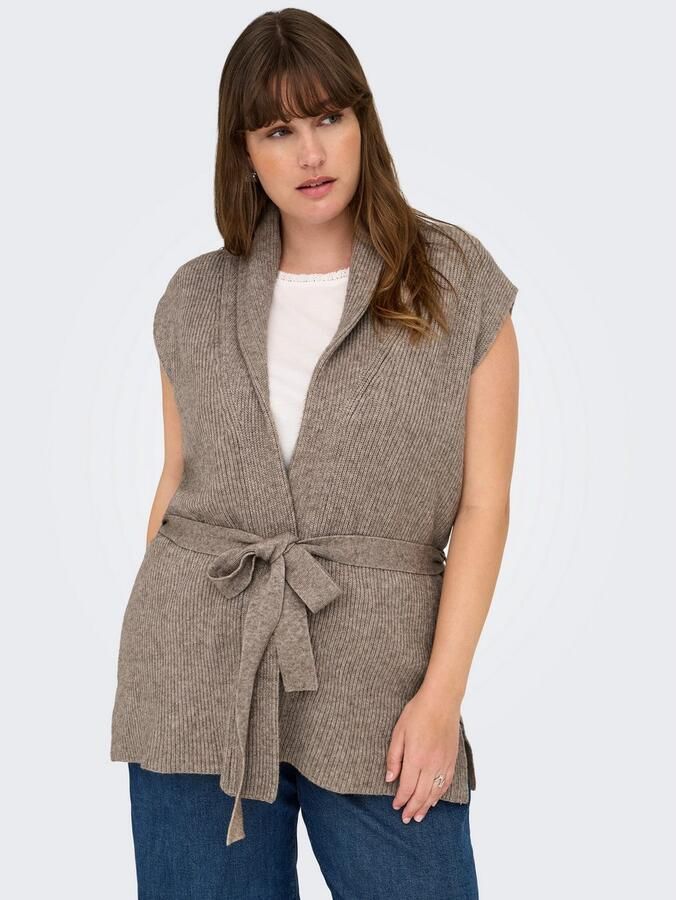 ONLY CARMAKOMA Mouwloos vest CARKATIA SL RIB WRAP VEST KNT - Foto 2