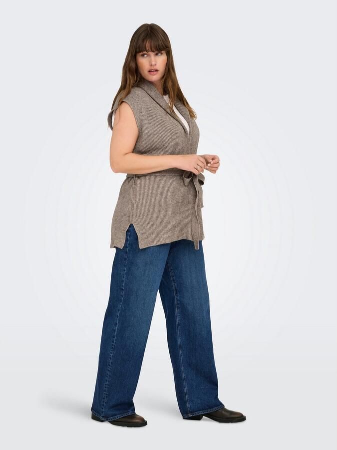 ONLY CARMAKOMA Mouwloos vest CARKATIA SL RIB WRAP VEST KNT - Foto 3