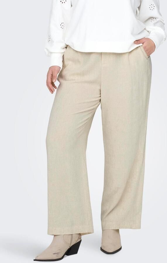 ONLY CARMAKOMA Pantalon CARAGNES MW LINEN BL MEL PANT TLR - Foto 5