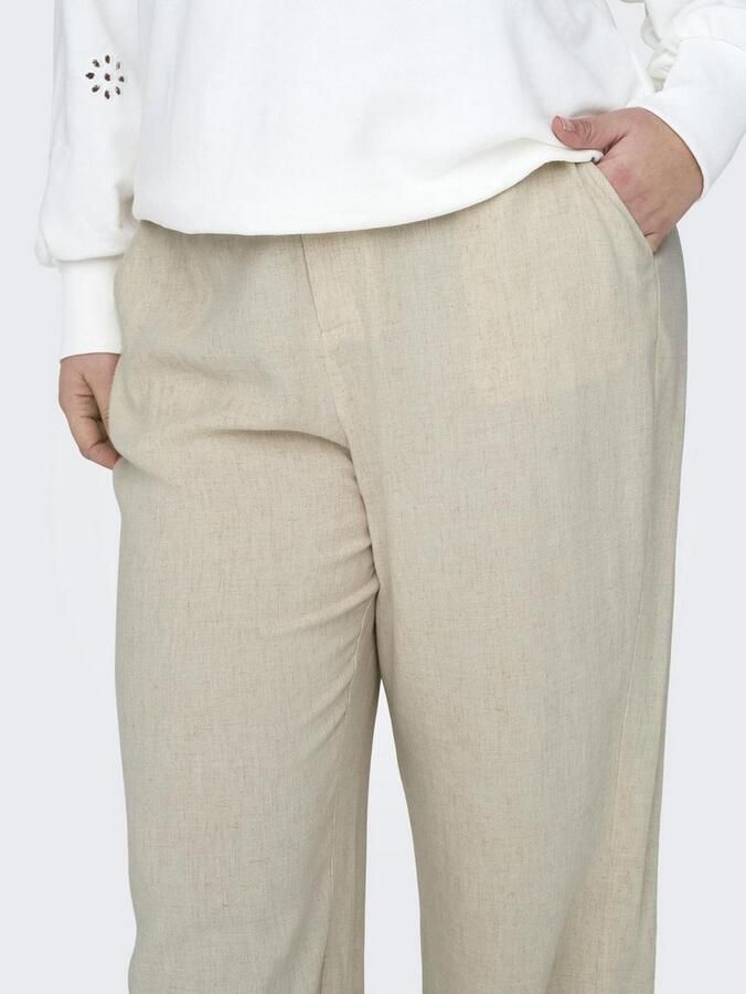 ONLY CARMAKOMA Pantalon CARAGNES MW LINEN BL MEL PANT TLR