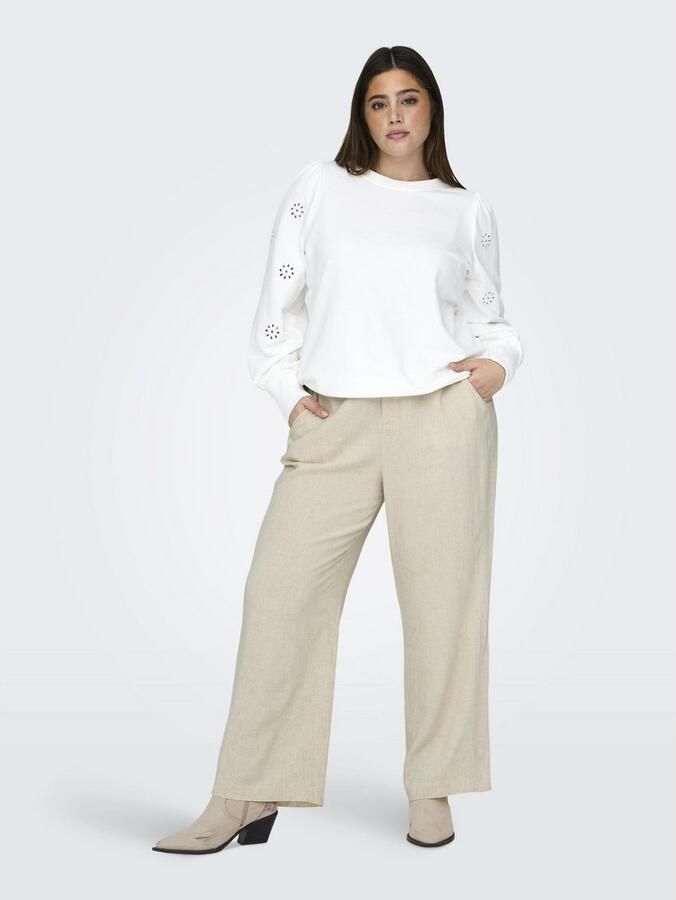ONLY CARMAKOMA Pantalon CARAGNES MW LINEN BL MEL PANT TLR - Foto 2