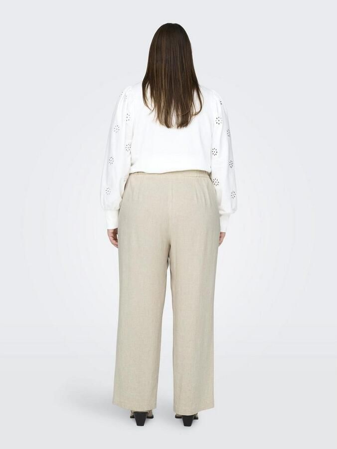ONLY CARMAKOMA Pantalon CARAGNES MW LINEN BL MEL PANT TLR - Foto 3