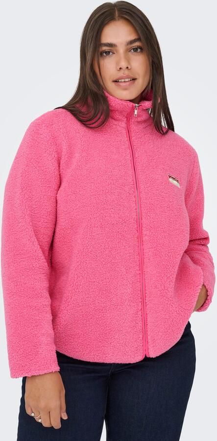 ONLY CARMAKOMA Pluchen jack CARHOLLY TEDDY L S ZIP SWT - Foto 5