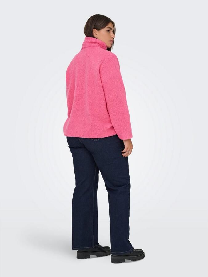 ONLY CARMAKOMA Pluchen jack CARHOLLY TEDDY L S ZIP SWT - Foto 4