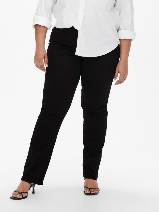 ONLY CARMAKOMA high waist regular fit jeans CARAUGUSTA zwart - Foto 6