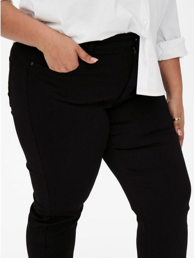 ONLY CARMAKOMA high waist regular fit jeans CARAUGUSTA zwart - Foto 2