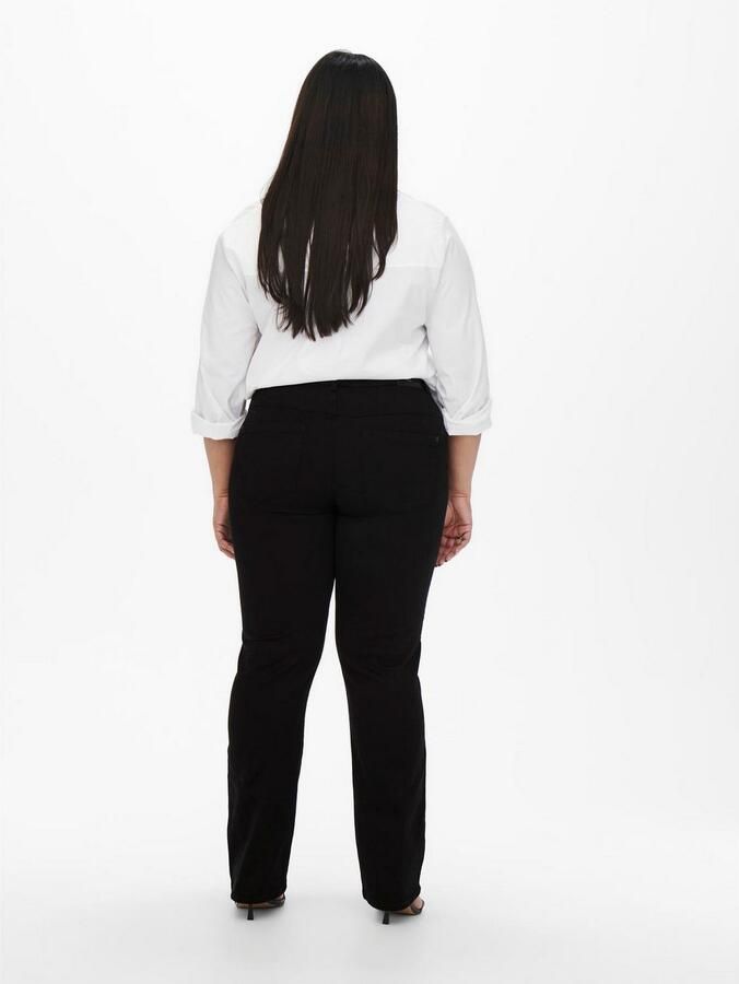 ONLY CARMAKOMA high waist regular fit jeans CARAUGUSTA zwart - Foto 4
