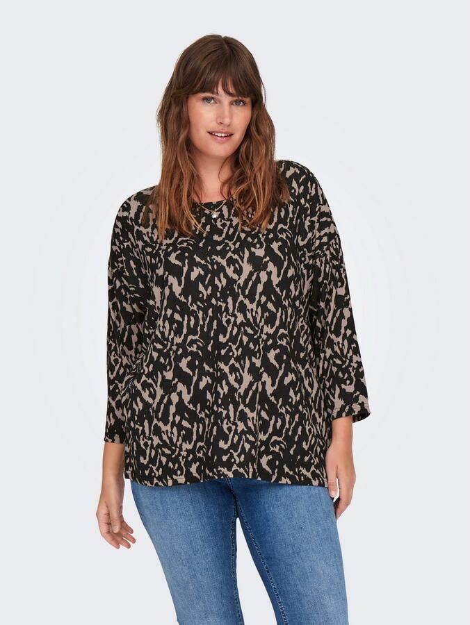 ONLY CARMAKOMA Shirt met 3 4-mouwen CARALBA 3 4 TOP NOOS - Foto 3