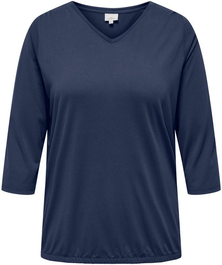 ONLY CARMAKOMA Shirt met 3 4 mouwen CARCARLINNE V-NECK 3 4 TOP JRS BF