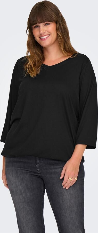 ONLY CARMAKOMA Shirt met 3 4 mouwen CARCARLINNE V-NECK 3 4 TOP JRS BF - Foto 6