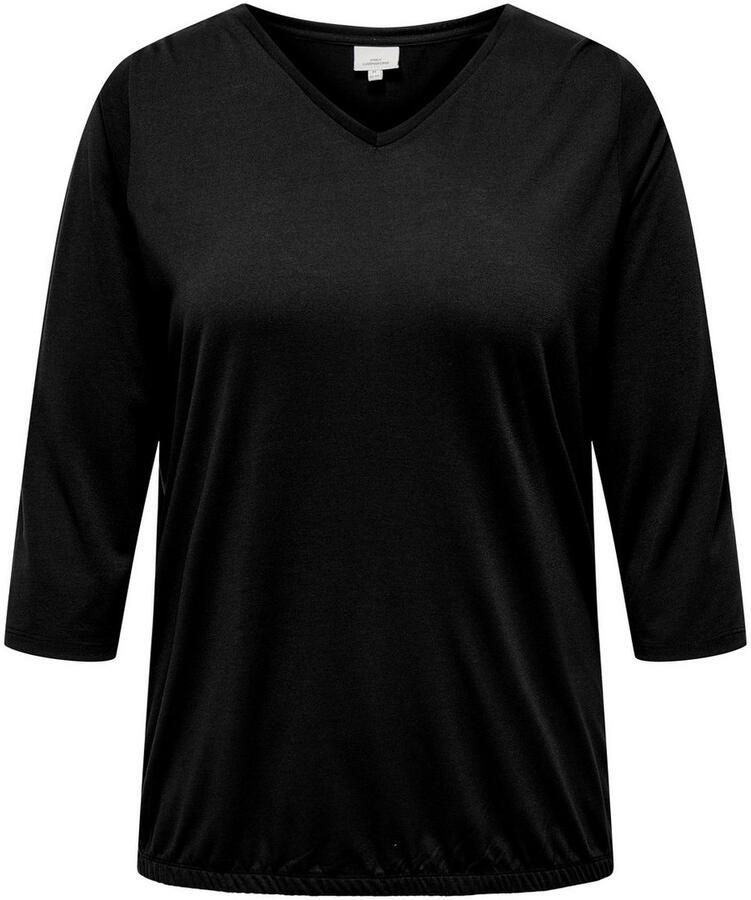 ONLY CARMAKOMA Shirt met 3 4 mouwen CARCARLINNE V-NECK 3 4 TOP JRS BF - Foto 1