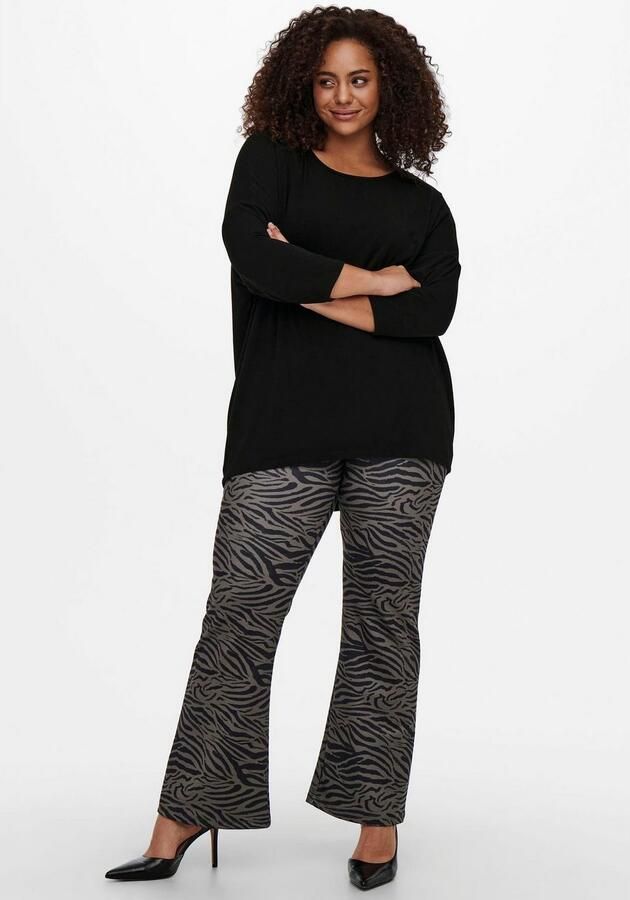 ONLY CARMAKOMA Shirt met 3 4-mouwen CARLAMOUR zachte materialenmix - Foto 4