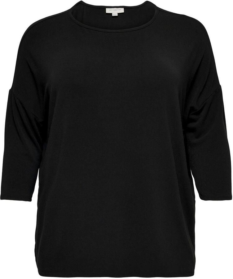 ONLY CARMAKOMA Shirt met 3 4-mouwen CARLAMOUR zachte materialenmix