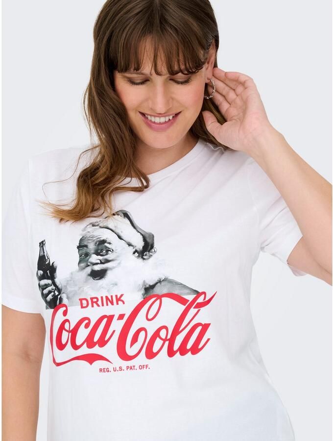 ONLY CARMAKOMA Shirt met korte mouwen CARCOCA COLA XMAS LIFE S S TOP JRS - Foto 3