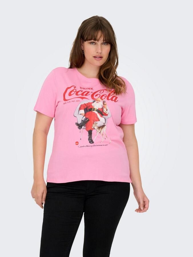 ONLY CARMAKOMA Shirt met korte mouwen CARCOCA COLA XMAS LIFE S S TOP JRS - Foto 4