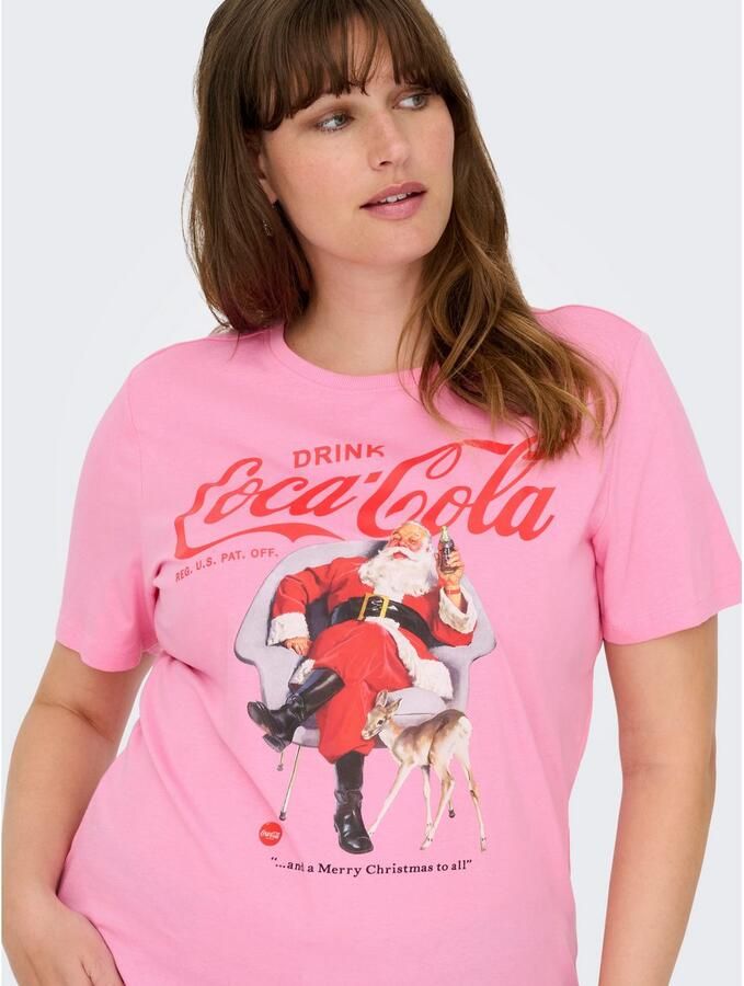 ONLY CARMAKOMA Shirt met korte mouwen CARCOCA COLA XMAS LIFE S S TOP JRS - Foto 3