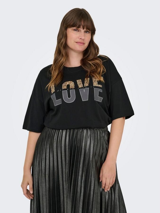 ONLY CARMAKOMA Shirt met korte mouwen CARKOURTNEY SS O-NECK REG TEE JRS - Foto 3