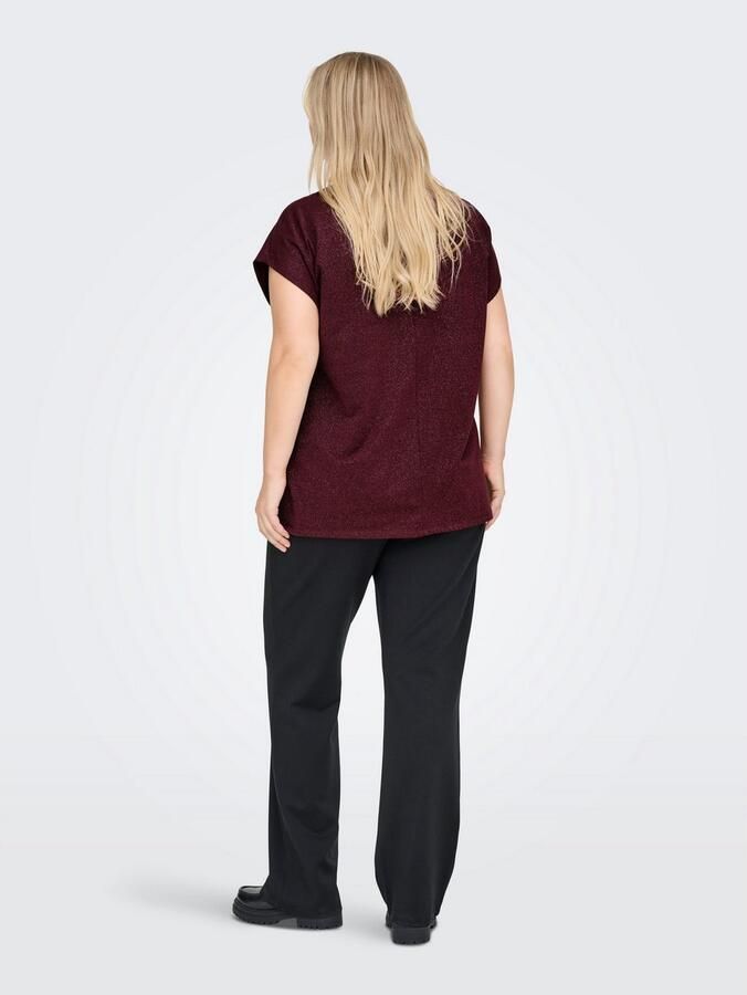 ONLY CARMAKOMA Shirt met korte mouwen CARMOSTER GLITTER S S TOP JRS NOOS - Foto 5