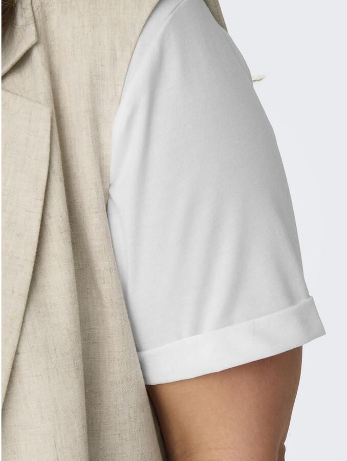 ONLY CARMAKOMA Shirt met korte mouwen CARMOSTER S S FOLD UP TOP JRS NOOS - Foto 3