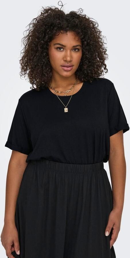 ONLY CARMAKOMA Shirt met korte mouwen CARMOSTER S S FOLD UP TOP JRS NOOS - Foto 7