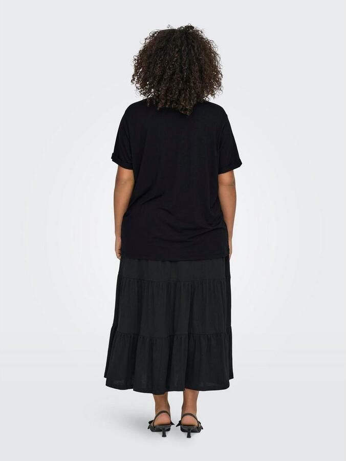 ONLY CARMAKOMA Shirt met korte mouwen CARMOSTER S S FOLD UP TOP JRS NOOS - Foto 6