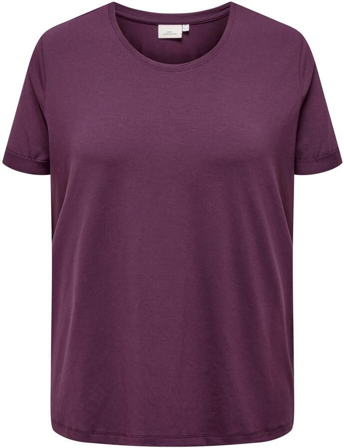 ONLY CARMAKOMA Shirt met korte mouwen CARMOSTER S S FOLD UP TOP JRS NOOS