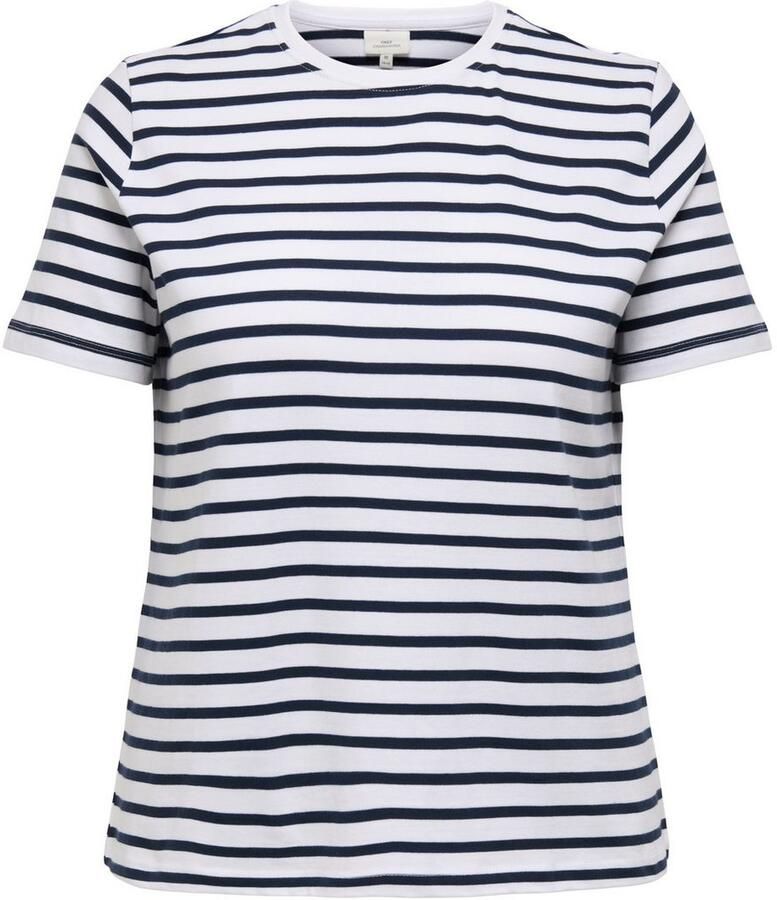 ONLY CARMAKOMA Shirt met korte mouwen CARNEW SOPH SS Y D STRIPE JEANS TEE JRS