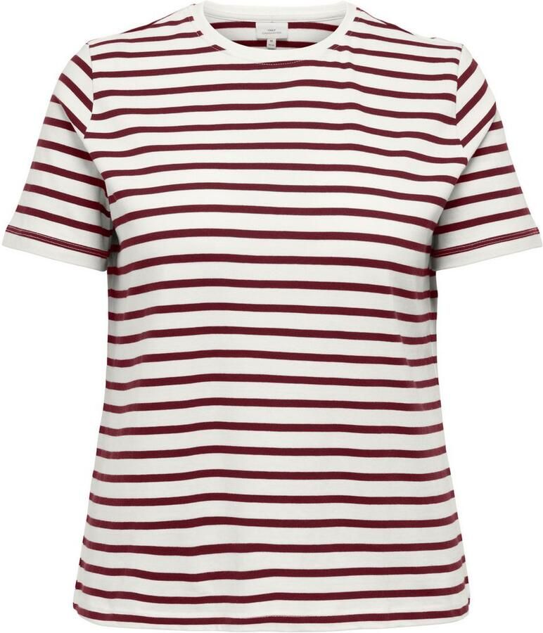ONLY CARMAKOMA Shirt met korte mouwen CARNEW SOPH SS Y D STRIPE JEANS TEE JRS