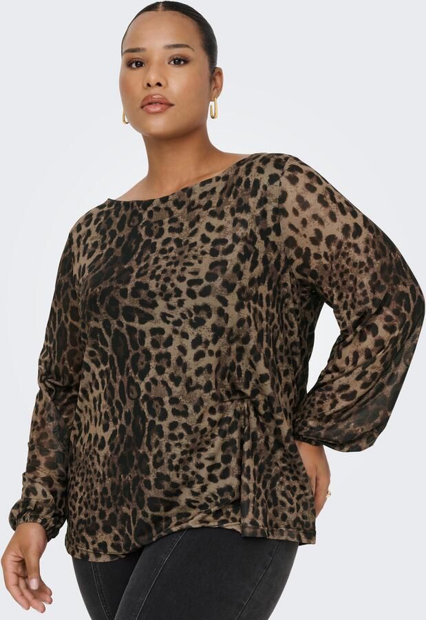 ONLY CARMAKOMA Shirt met lange mouwen CARFOREST LIFE L S BOATNECK TOP JRS - Foto 6