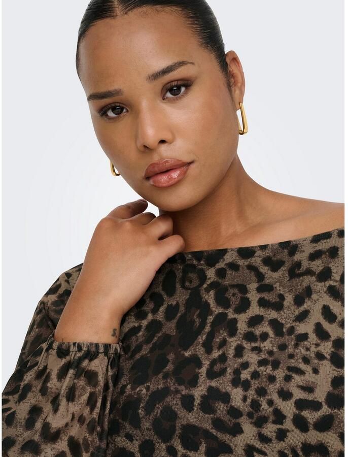 ONLY CARMAKOMA Shirt met lange mouwen CARFOREST LIFE L S BOATNECK TOP JRS - Foto 2