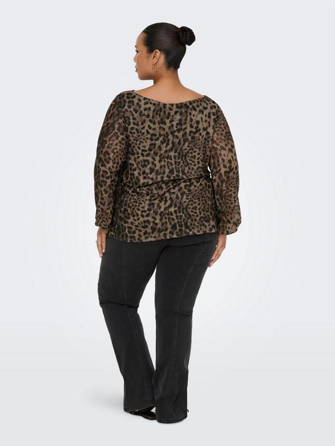 ONLY CARMAKOMA Shirt met lange mouwen CARFOREST LIFE L S BOATNECK TOP JRS - Foto 5