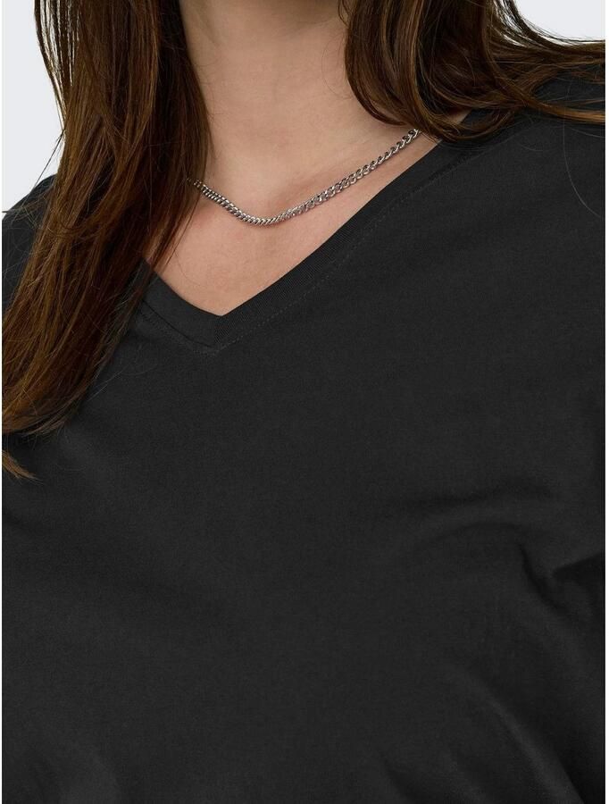 ONLY CARMAKOMA Shirt met V-hals CARBONNIE LIFE S S V A-SHAPE TEE NOOS