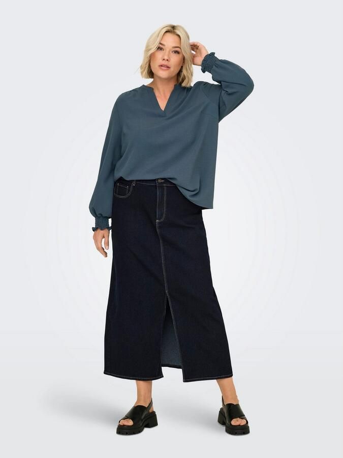 ONLY CARMAKOMA Shirtblouse CARMETTA LIFE V-NECK TOP WVN NOOS - Foto 5