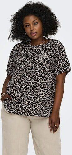 ONLY CARMAKOMA top CARVICA met panterprint grijs bruin zwart - Foto 7