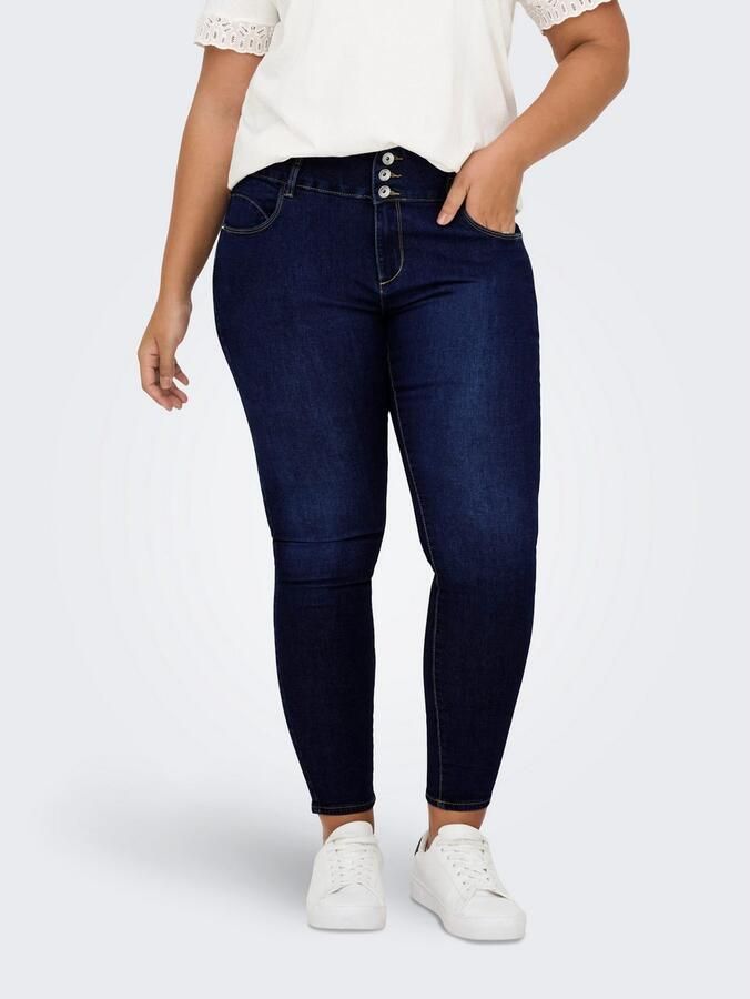 ONLY CARMAKOMA Skinny fit jeans CARANNA HW SKINNY ANK MBD DNM ANA - Foto 3