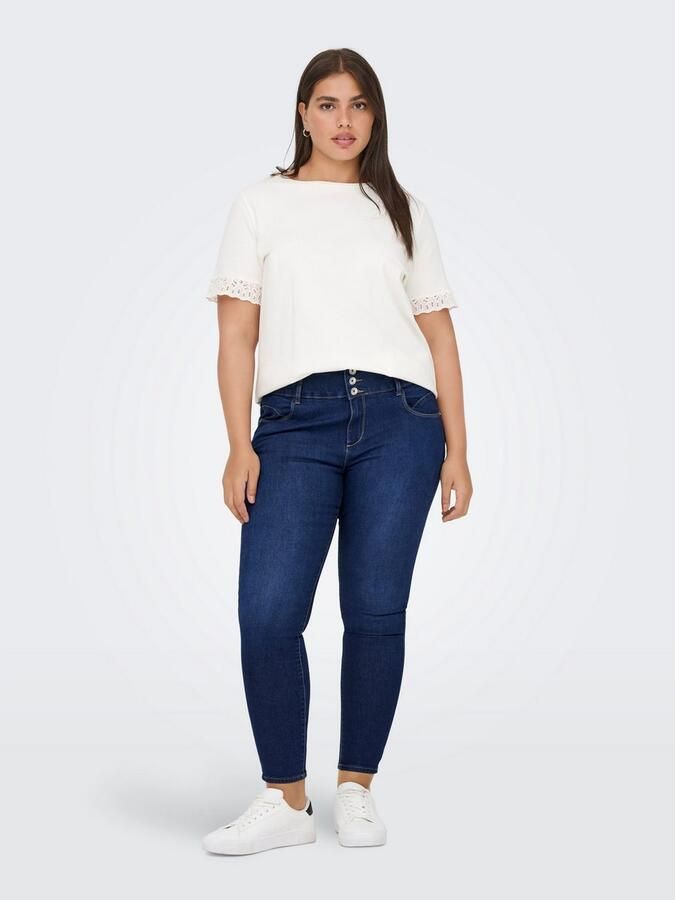 ONLY CARMAKOMA Skinny fit jeans CARANNA HW SKINNY ANK MBD DNM ANA - Foto 5