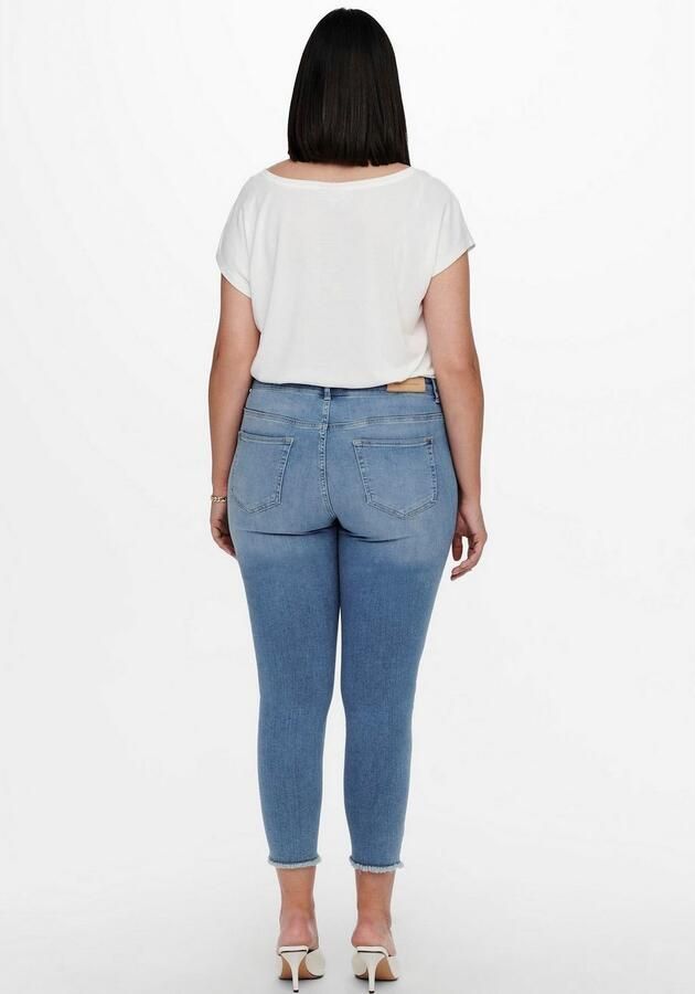 ONLY CARMAKOMA cropped regular waist skinny jeans CARWILLY light denim - Foto 6