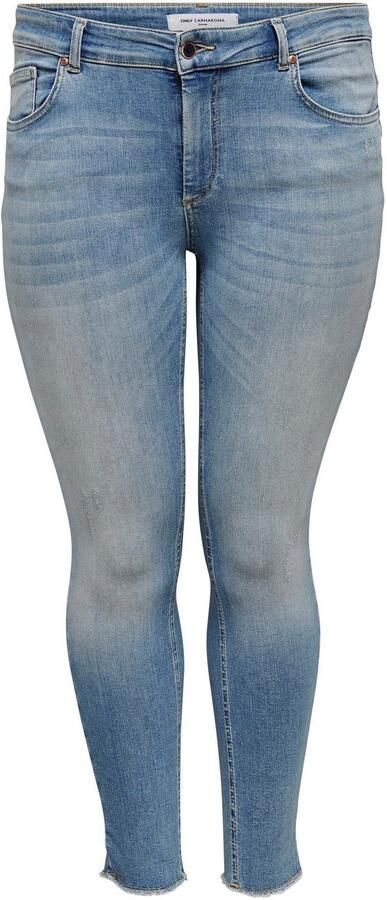ONLY CARMAKOMA cropped regular waist skinny jeans CARWILLY light denim - Foto 9