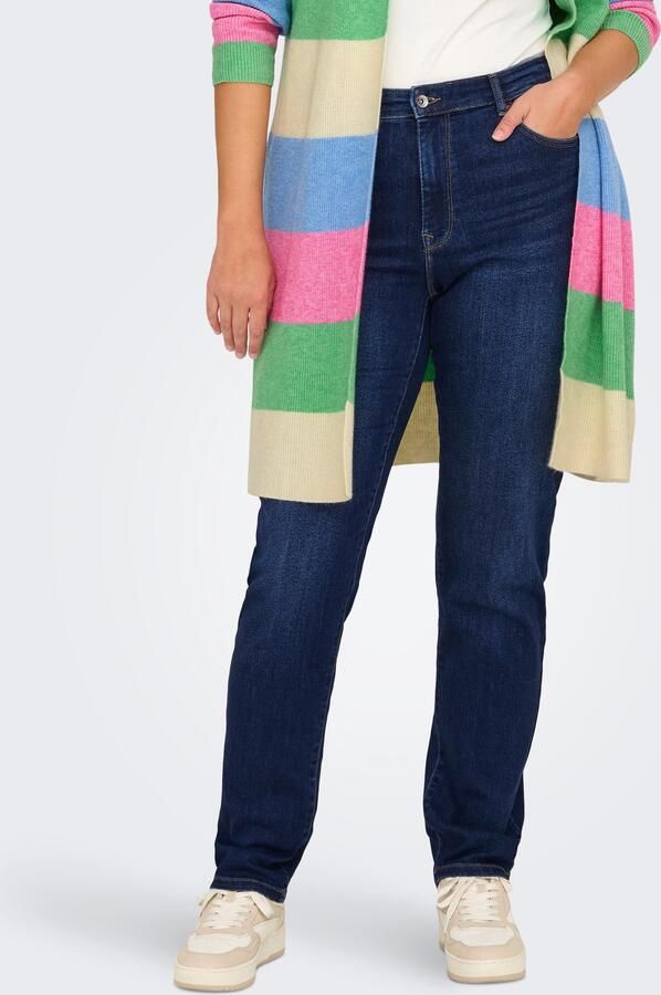 ONLY CARMAKOMA mid waist slim fit jeans CARSUI dark blue denim - Foto 7