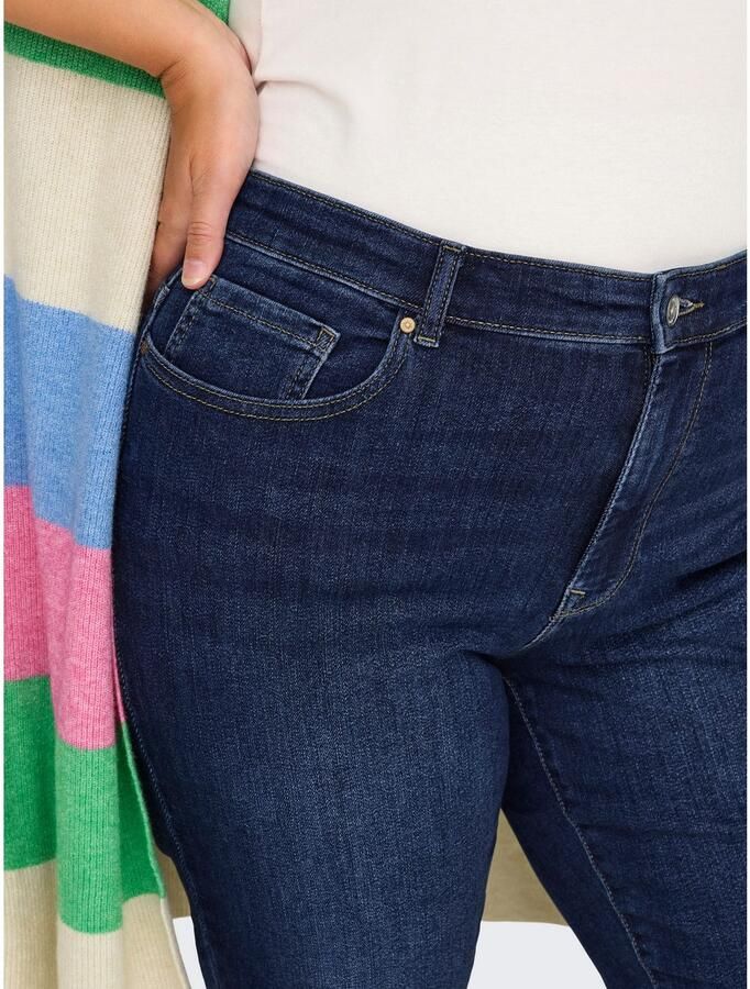ONLY CARMAKOMA mid waist slim fit jeans CARSUI dark blue denim - Foto 2
