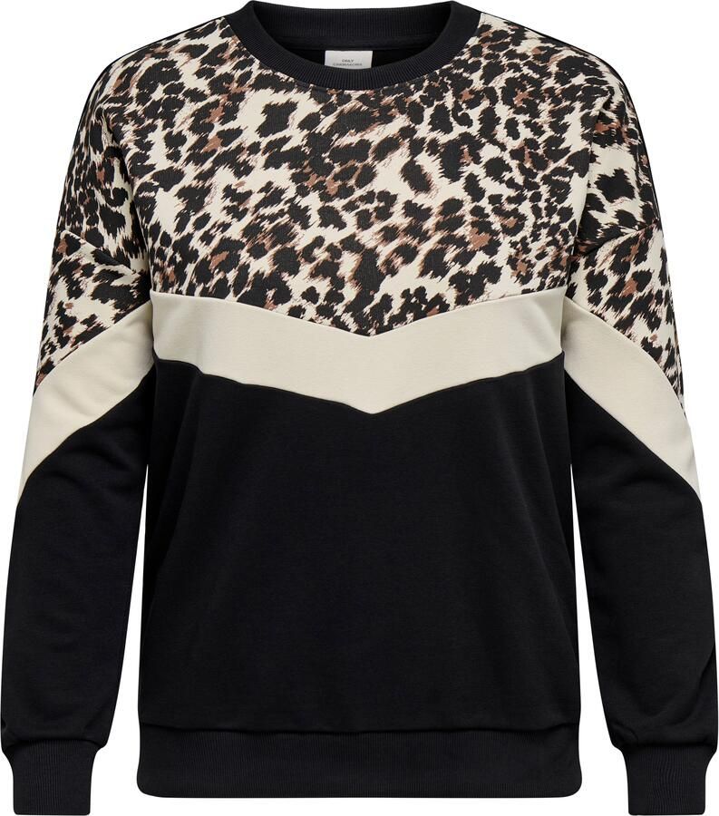 ONLY CARMAKOMA Sweatshirt CARLEOBLOCK L S O-NECK SWEAT JRS