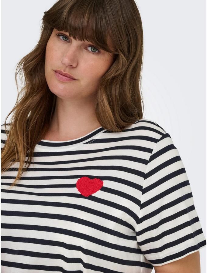 ONLY CARMAKOMA T-shirt CARKIKO LIFE S S O-NECK TERRY TOP JRS