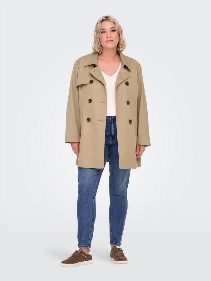 Only Carmakoma Valerie Trenchcoat voor vrouwen Beige Dames - Foto 3